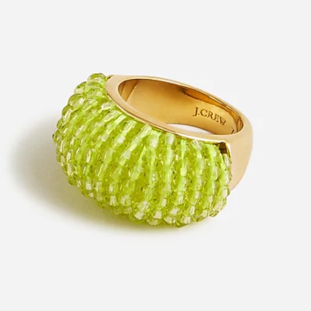 J Crew Woven Beaded Ring, NWT